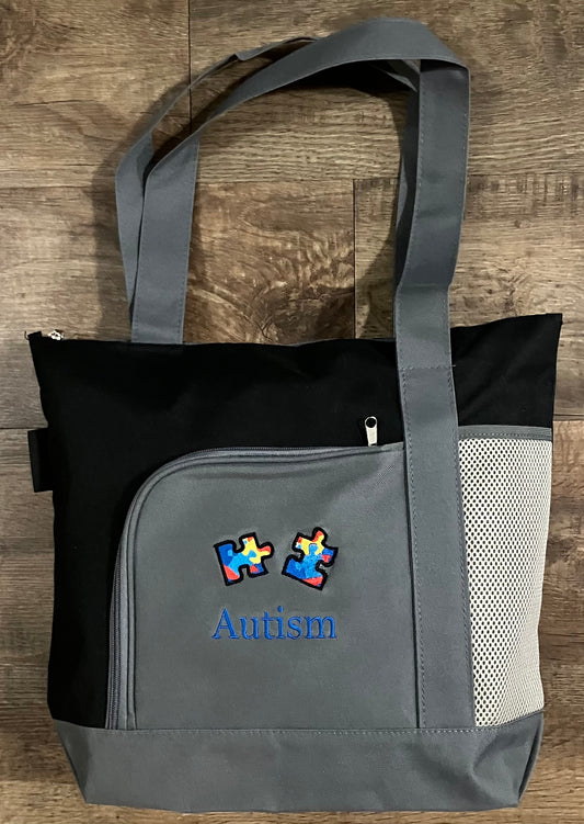 Autism Puzzle Tote Bag